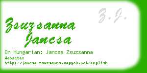 zsuzsanna jancsa business card